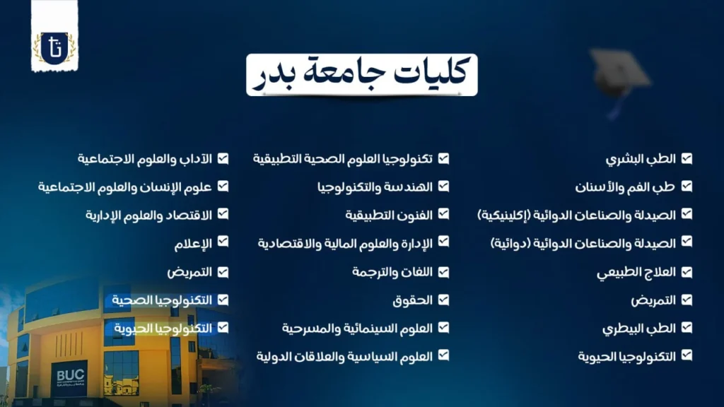 كليات-جامعة-بدر